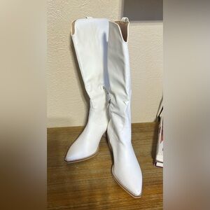 Elegant White Knee-High Boots